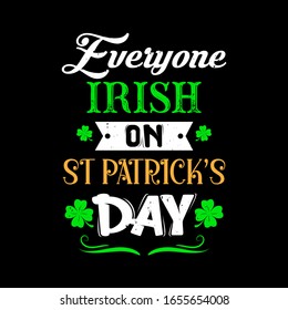 Vintage St Patrick day t shirt design template