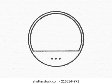 Vintage-Stempel oder Siegel Rahmen oder Rahmen. Grunge-Abzeichen oder Label. Runde Form-Retro-Emblem ohne Text. Vektorgrafik.
