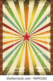 Vintage star background. A background for a vintage poster and your show