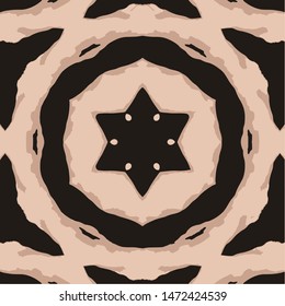 Vintage Star of David. Jewish six-pointed star. Hand draw. Vector illustration on isolated background.