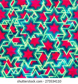 vintage star seamless pattern 
