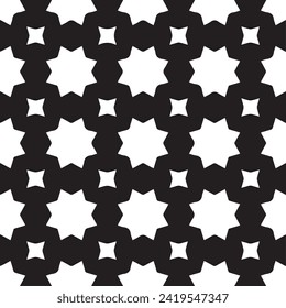Vintage Stars Decorative Seamless Pattern