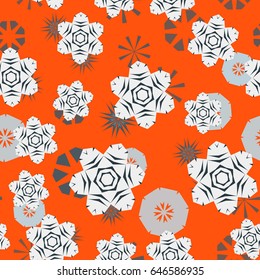 Vintage stars. Seamless vector pattern background . Seamless circle abstract
