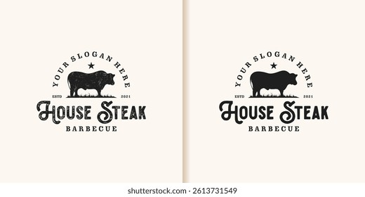 vintage steak house logo inspiration