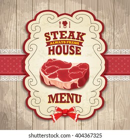 Vintage Steak house poster design