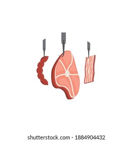 vintage steak logo set inspiration