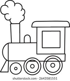 Vintage Steam Train Illustration Nostalgic Locomotive Clipart Whimsical Train Design