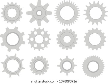 Vintage steampunk frame set, with lots of cogs and gears