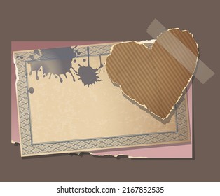 Vintage sticker and label element set