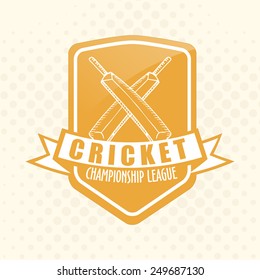 Vintage sticker, tag or label design for Cricket Championship League.