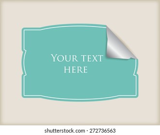 Vintage sticker.Vintage label vector template.