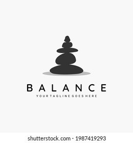 Vintage stone silhouette logo symbol vector illustration design