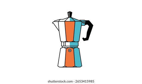 Vintage stovetop espresso maker for delicious coffee brewed at home