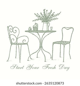 vintage street cafe illustration with typography, old American street cafe artwork for t shirt, Street cafe abstract art design. Street cafe graphic print design for t shirt, apparel, posters