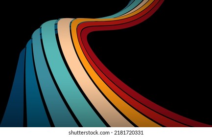 Vintage Striped Backgrounds, Posters, Banner Samples, Retro Colors from the 1970s 1900s, 70s, 80s, 90s. retro vintage 70s style stripes background poster lines. shapes vector design graphic 1980s