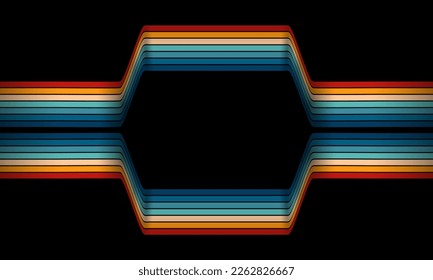 Vintage Striped Backgrounds, Posters, Banner Samples, Retro Colors from the 1970s 1980s, 70s, 80s, 90s. retro vintage 70s style stripes background poster lines. shapes vector design graphic 1980s	