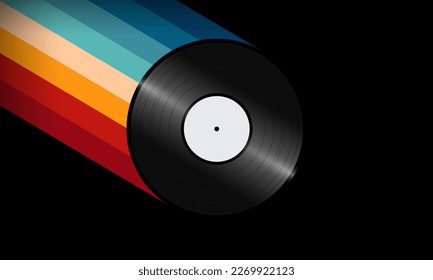Vintage Striped Backgrounds, Posters, Banner Samples, Retro Colors from the 1970s 1980s, 70s, 80s, 90s style stripes background poster lines. Synthwave, vaporwave, retrowave music lp vinyl disc record