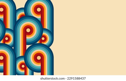 Vintage Striped Backgrounds, Posters, Banner Samples, Retro Colors from the 1970s 1980s, 70s, 80s, 90s. retro vintage 70s style stripes background poster lines. shapes vector design graphic 1980s	
