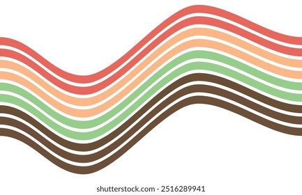 Antiguas fondos rayados, carteles, muestras de Anuncio, Colores retro de la década de 1970 1980, años 70, años 80, años 90. rayas de estilo de onda de fondo