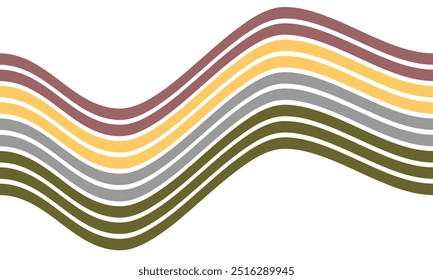 Antiguas fondos rayados, carteles, muestras de Anuncio, Colores retro de la década de 1970 1980, años 70, años 80, años 90. rayas de estilo de onda de fondo