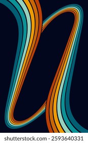 Vintage striped backgrounds, posters, banner samples retro colors 1970s 1900s 70s 80s 90s. Retro vintage style 70s striped background poster lines. Shapes vector design graphic 1980s.