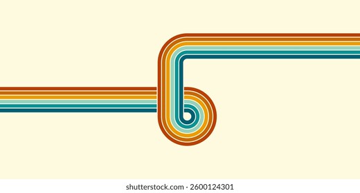 Vintage striped backgrounds, posters, banner samples retro colors 1970s 1900s 70s 80s 90s. Retro vintage style 70s striped background poster lines. Shapes vector design graphic 1980s.