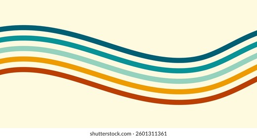 Vintage striped backgrounds, posters, banner samples retro colors 1970s 1900s 70s 80s 90s. Retro vintage style 70s striped background poster lines. Shapes vector design graphic 1980s.
