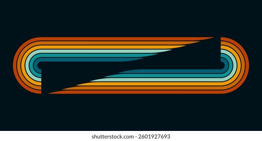 Vintage striped backgrounds, posters, banner samples retro colors 1970s 1900s 70s 80s 90s. Retro vintage style 70s striped background poster lines. Shapes vector design graphic 1980s.