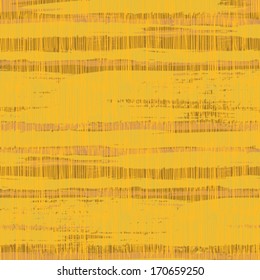 Vintage striped pattern with crossing brushed lines in organic yellow brown colors. Bold texture for print, paper wallpaper, home decor, spring summer fashion fabric, textile, invitation background