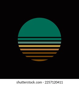 Atardecer de rayas antiguas. Fondo vectorial. Un elemento de diseño.