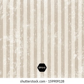 Vintage Striped Weathered Vector Background. Old Paper Grungy Texture. Color Stripes. Distressed Wallpaper. Retro Style. 