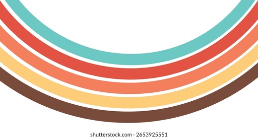 Vintage stripes 70s backgrounds, retro colours posters. Halftone texture, striped pattern covers template flat vector background set. Abstract retro banner web, ads, flyer, poster and business event