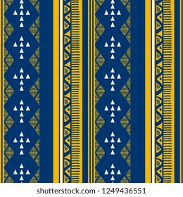 Vintage stripes tribal seamless pattern vector illustration.