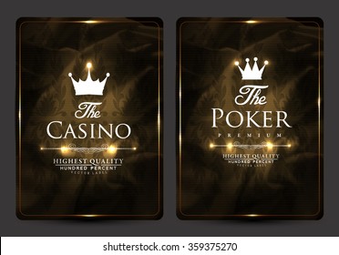 Vintage stye casino card collection-poker-ace-vip card