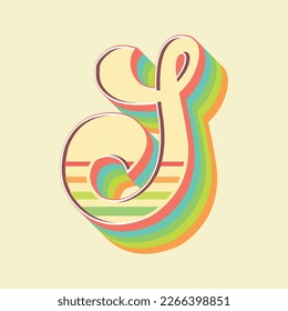 Vintage style 3d illustration of letter s
