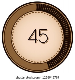 Vintage style 45 Round progress bar  button