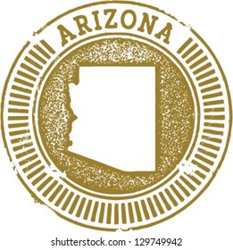 Vintage Style Arizona State Stamp