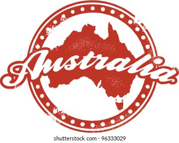 Vintage Style Australia Stamp