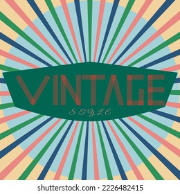 Vintage style background decorations colorfull 