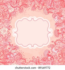 Vintage style background with flowers