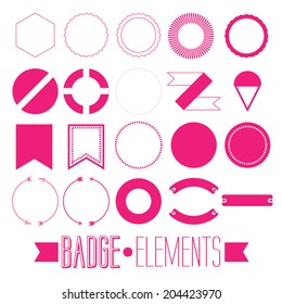 Vintage style badges in editable vector format.