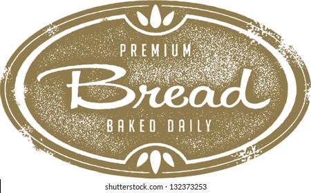 Vintage Style Bakery Bread Menu Stamp