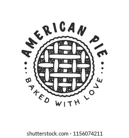 Vintage style bakery shop label, badge, emblem, logo. Vector illustration. Monochrome graphic art with engraved design element. Collection of linear graphic on white background.Vintage  bakery shop