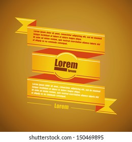 Vintage style banner with text. vintage ribbon banner