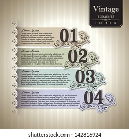 Vintage style Bar Graph Element