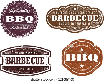 Vintage Style Barbecue BBQ Stamps