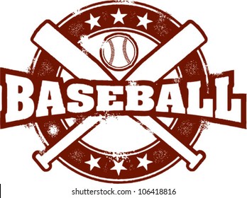 Vintage Style Baseball Stamp
