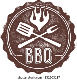 Vintage Style BBQ Barbecue Menu Stamp