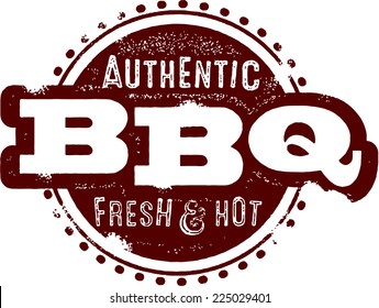 Vintage Style BBQ Barbecue Menu Stamp