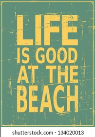 Vintage style beach poster.